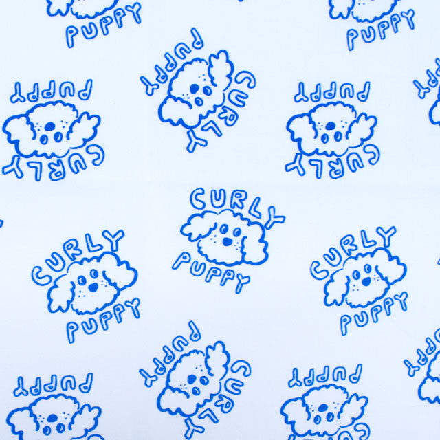 生地 FiN tex-フィンテックス- CURLY PUPPY 約140cm幅×50cmカット(OKF-032) 1WH.オフ 09Ae06_